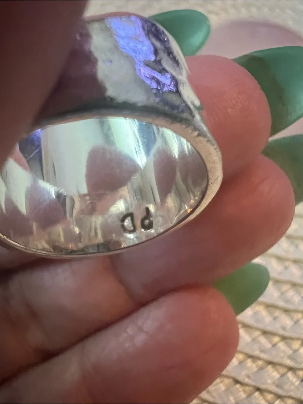 925 Sterling Silver elegant hammered